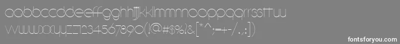 Circled-fontti – valkoiset fontit harmaalla taustalla