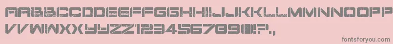 フォントDamageInc – ピンクの背景に灰色の文字