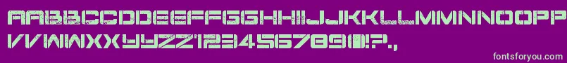 DamageInc Font – Green Fonts on Purple Background