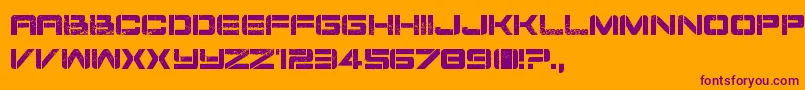 DamageInc Font – Purple Fonts on Orange Background