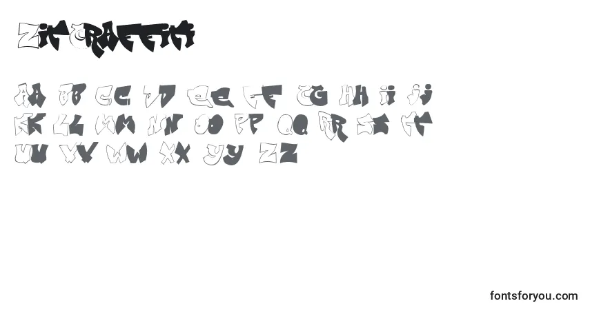 Fuente ZitGraffiti - alfabeto, números, caracteres especiales