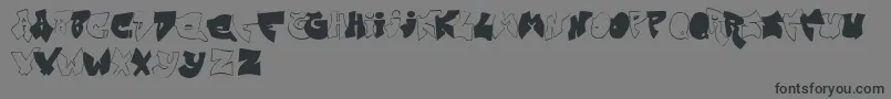 フォントZitGraffiti – 黒い文字の灰色の背景