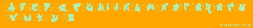 ZitGraffiti Font – Green Fonts on Orange Background