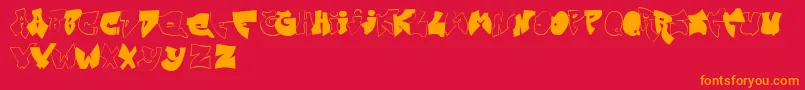 ZitGraffiti Font – Orange Fonts on Red Background