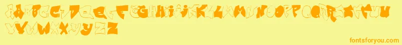 Weitere Informationen zur ZitGraffiti-Schriftart ZitGraffiti-Schriftart – Orangefarbene Schriften auf gelbem Hintergrund