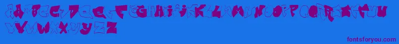Weitere Informationen zur ZitGraffiti-Schriftart ZitGraffiti-Schriftart – Violette Schriften auf blauem Hintergrund