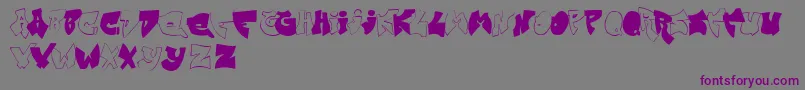 ZitGraffiti-Schriftart – Violette Schriften auf grauem Hintergrund