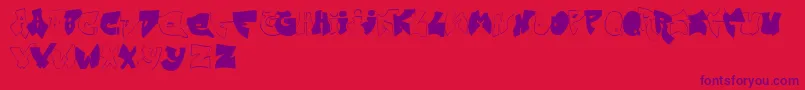 ZitGraffiti Font – Purple Fonts on Red Background