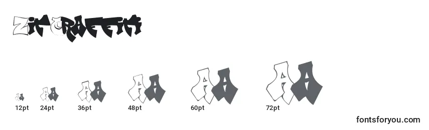 Размеры шрифта ZitGraffiti