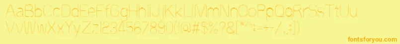 60sstripe Font – Orange Fonts on Yellow Background