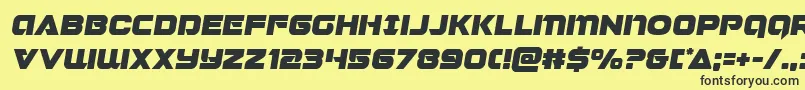 Jeebrasemital Font – Black Fonts on Yellow Background