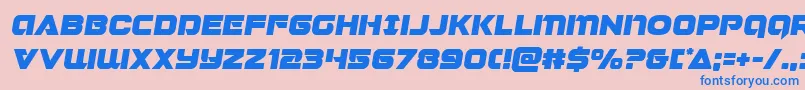 Jeebrasemital Font – Blue Fonts on Pink Background