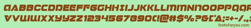 Jeebrasemital Font – Brown Fonts on Green Background