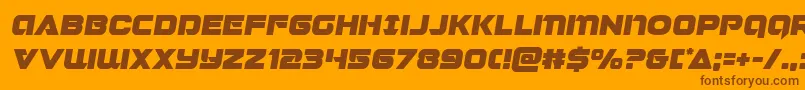Jeebrasemital Font – Brown Fonts on Orange Background