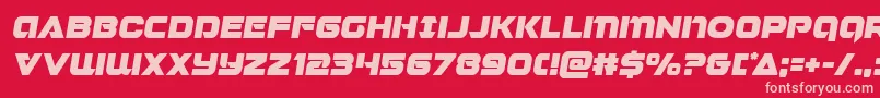 フォントJeebrasemital – 赤い背景にピンクのフォント