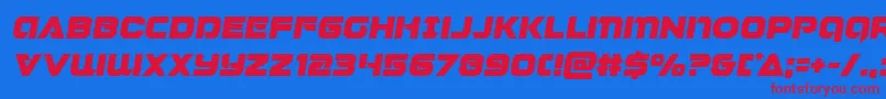 Jeebrasemital Font – Red Fonts on Blue Background