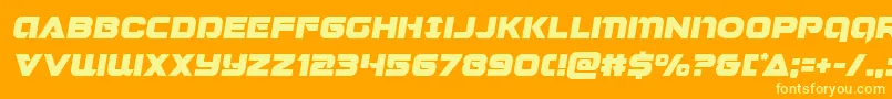 Jeebrasemital Font – Yellow Fonts on Orange Background