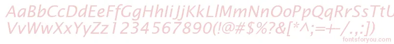 OfficetypesansItalic Font – Pink Fonts on White Background