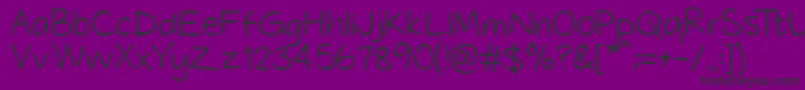 Tidyhand Font – Black Fonts on Purple Background