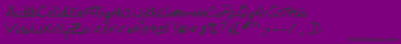 Lehn105 Font – Black Fonts on Purple Background