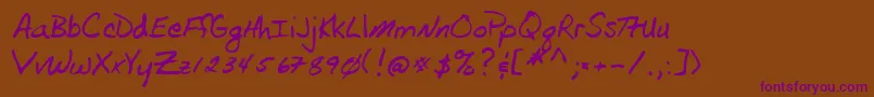 Шрифт Lehn105 – фиолетовые шрифты на коричневом фоне