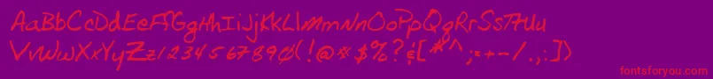 Police Lehn105 – polices rouges sur fond violet