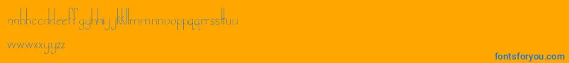 LandDownunder Font – Blue Fonts on Orange Background