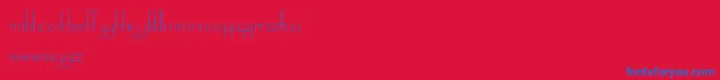 Czcionka LandDownunder – niebieskie czcionki na czerwonym tle