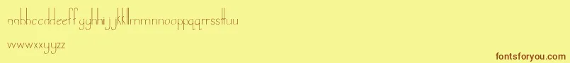LandDownunder Font – Brown Fonts on Yellow Background
