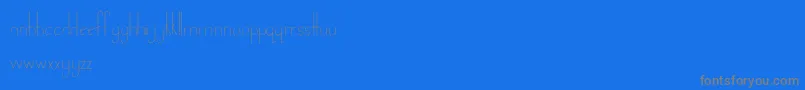 LandDownunder Font – Gray Fonts on Blue Background