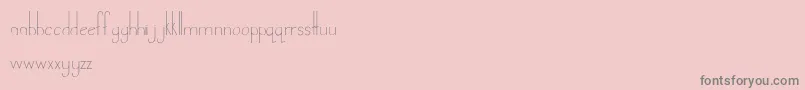 Fonte LandDownunder – fontes cinzas em um fundo rosa