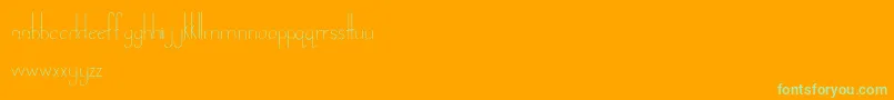LandDownunder Font – Green Fonts on Orange Background