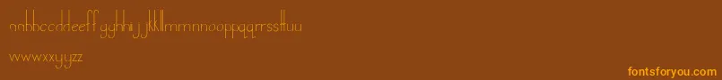 LandDownunder Font – Orange Fonts on Brown Background