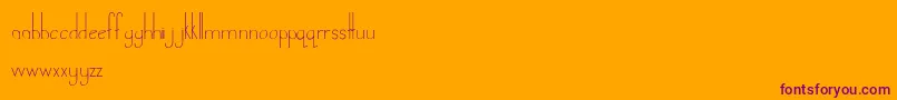 LandDownunder Font – Purple Fonts on Orange Background