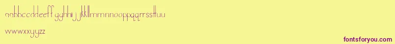 LandDownunder Font – Purple Fonts on Yellow Background