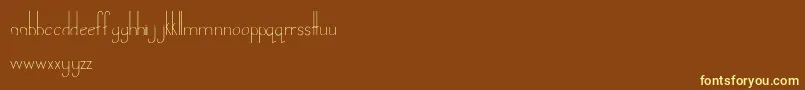 LandDownunder Font – Yellow Fonts on Brown Background