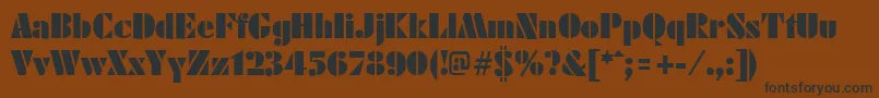 FuturistblackRegular-Schriftart – Schwarze Schriften auf braunem Hintergrund