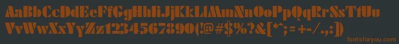 Подробнее о шрифте FuturistblackRegular Шрифт FuturistblackRegular – коричневые шрифты на чёрном фоне