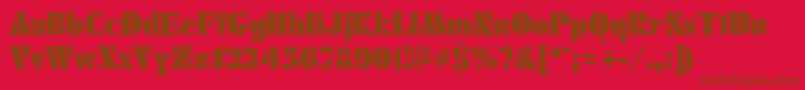 Шрифт FuturistblackRegular – коричневые шрифты на красном фоне