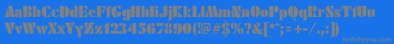 フォントFuturistblackRegular – 青い背景に灰色の文字