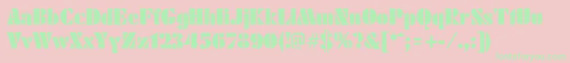 Czcionka FuturistblackRegular – zielone czcionki na różowym tle