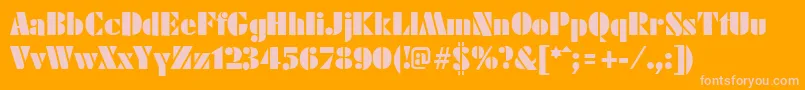 Шрифт FuturistblackRegular – розовые шрифты на оранжевом фоне