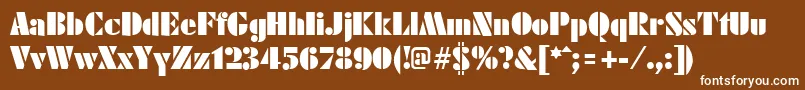 フォントFuturistblackRegular – 茶色の背景に白い文字
