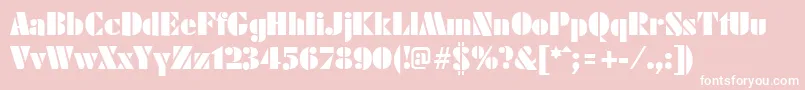 フォントFuturistblackRegular – ピンクの背景に白い文字