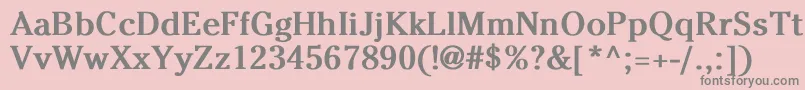 WedgwoodenNormalBold Font – Gray Fonts on Pink Background