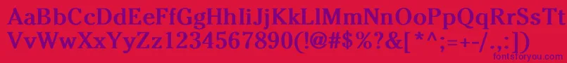 WedgwoodenNormalBold Font – Purple Fonts on Red Background