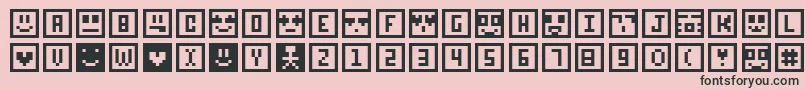 Sqcon Font – Black Fonts on Pink Background