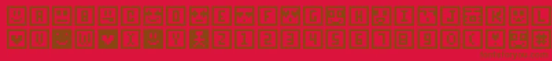 Sqcon Font – Brown Fonts on Red Background