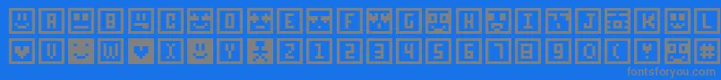 Sqcon Font – Gray Fonts on Blue Background