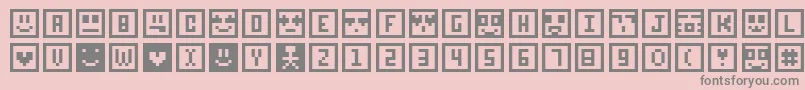 Sqcon Font – Gray Fonts on Pink Background